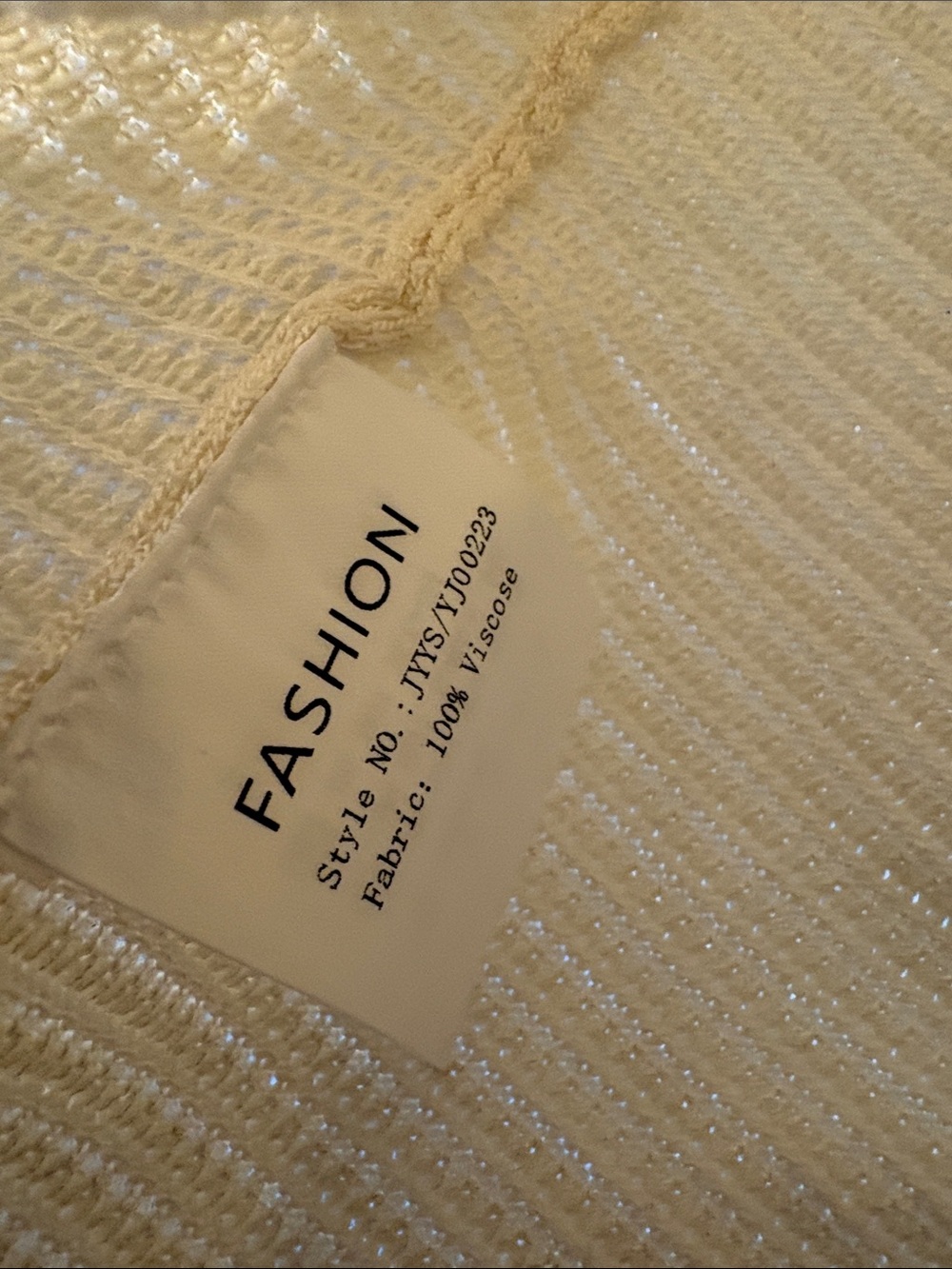 Cream Ruffle Collar Button-Up Knit Top - Picture 3 of 4